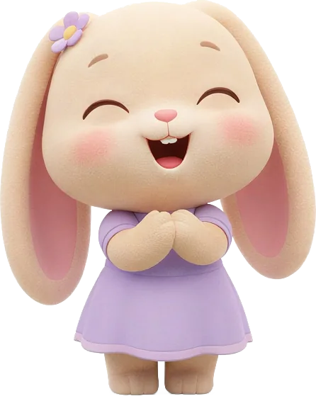 Mimi the bunny smiling