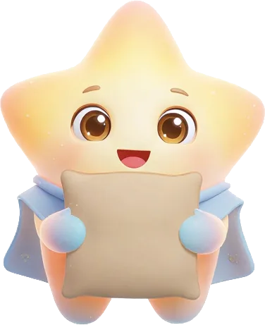 Nina the star with a pillow